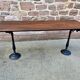 Café table bistro vintage brasserie 1890-1910 cast iron & fir