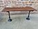 Café table bistro vintage brasserie 1890-1910 cast iron & fir