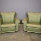 Fan-shaped armchairs set of 2