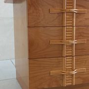 Vintage chest of drawers with bamboo and rattan details