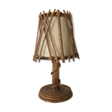 Rattan bedside lamp