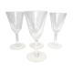 4 Glass of cut crystal wine from Saint Louis Cerdanya model