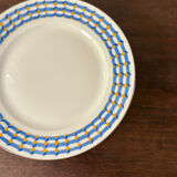 set of 5 geometric Limoges porcelain plates