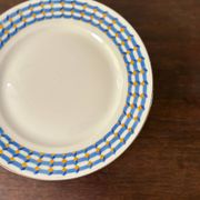 ensemble de 5 assiettes géométriques porcelaine de limoges