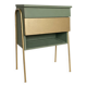 Vintage 1970s work table with a foldable top and drawer.