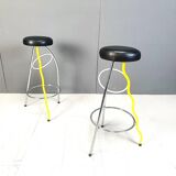 Pair of Duplex stools by Javier Mariscal for BD 1980's Memphis