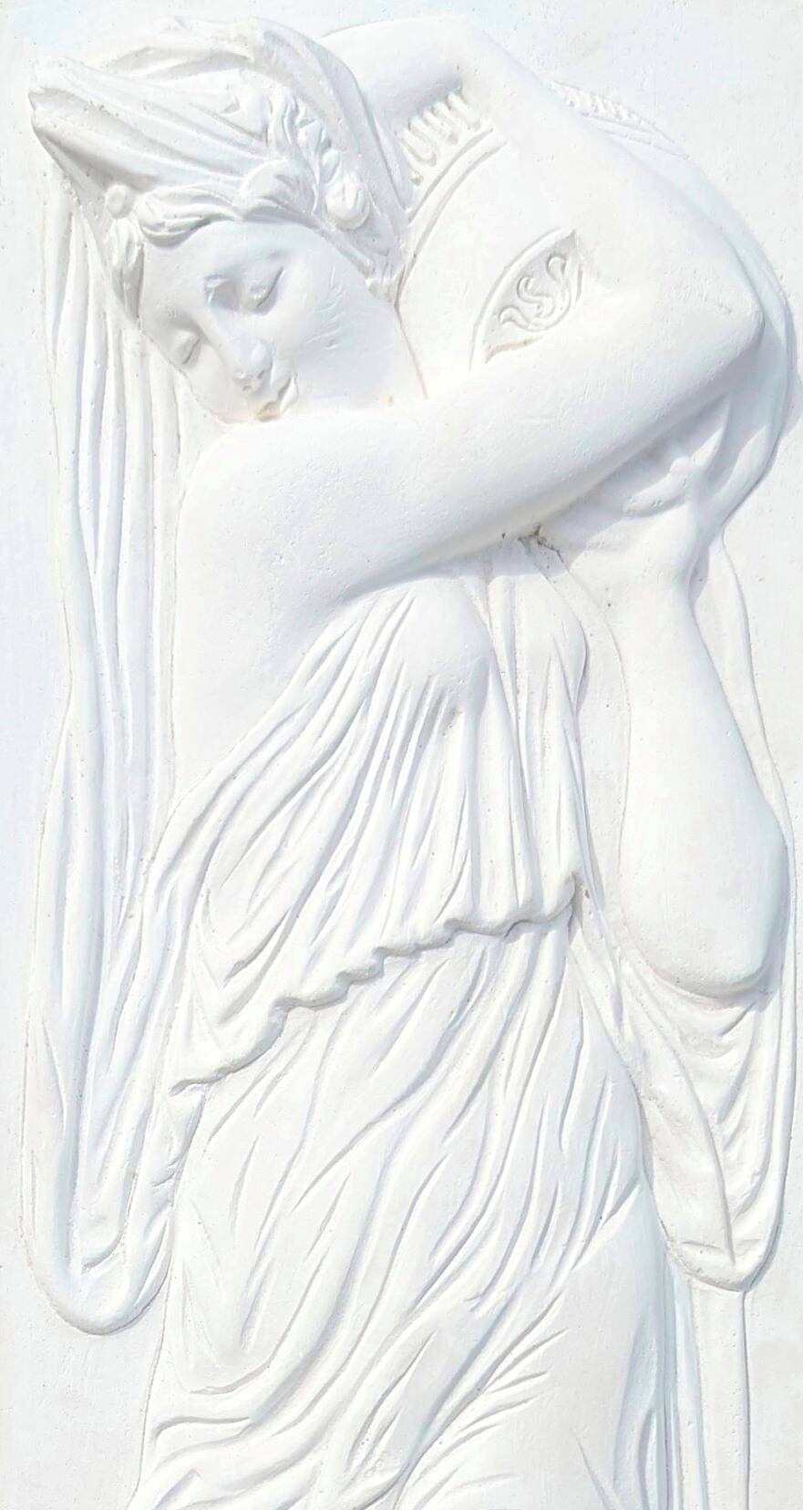 Plaster bas-relief of art Nymph of the Fountain of the Innocents by Jean Goujon