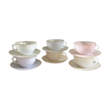Serving Harlequin vintage opaline glass cups