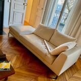 B&B Italia chaise longue sofa in beige leather