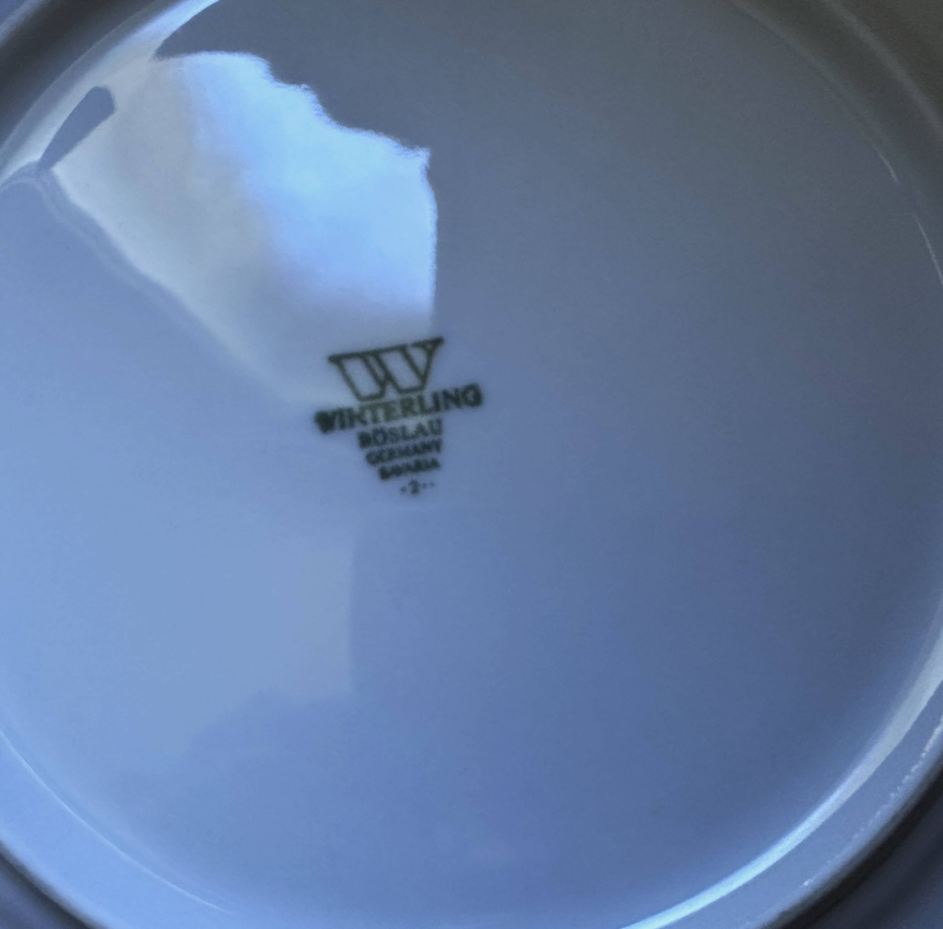 6 fish plates made of Bavarian porcelain
