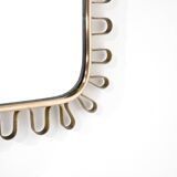 Brass wall mirror, Italy, 1950s