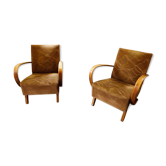 Ensemble de deux fauteuils Halabala Type C