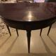 Dark wood Regency style folding demi-lune table