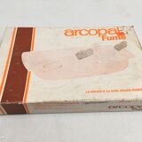 Dish vintage rectangular 35 cm arcopal smoked "gourmet" for oven