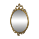 Miroir ovale ancien type médaillon sur cadre laiton