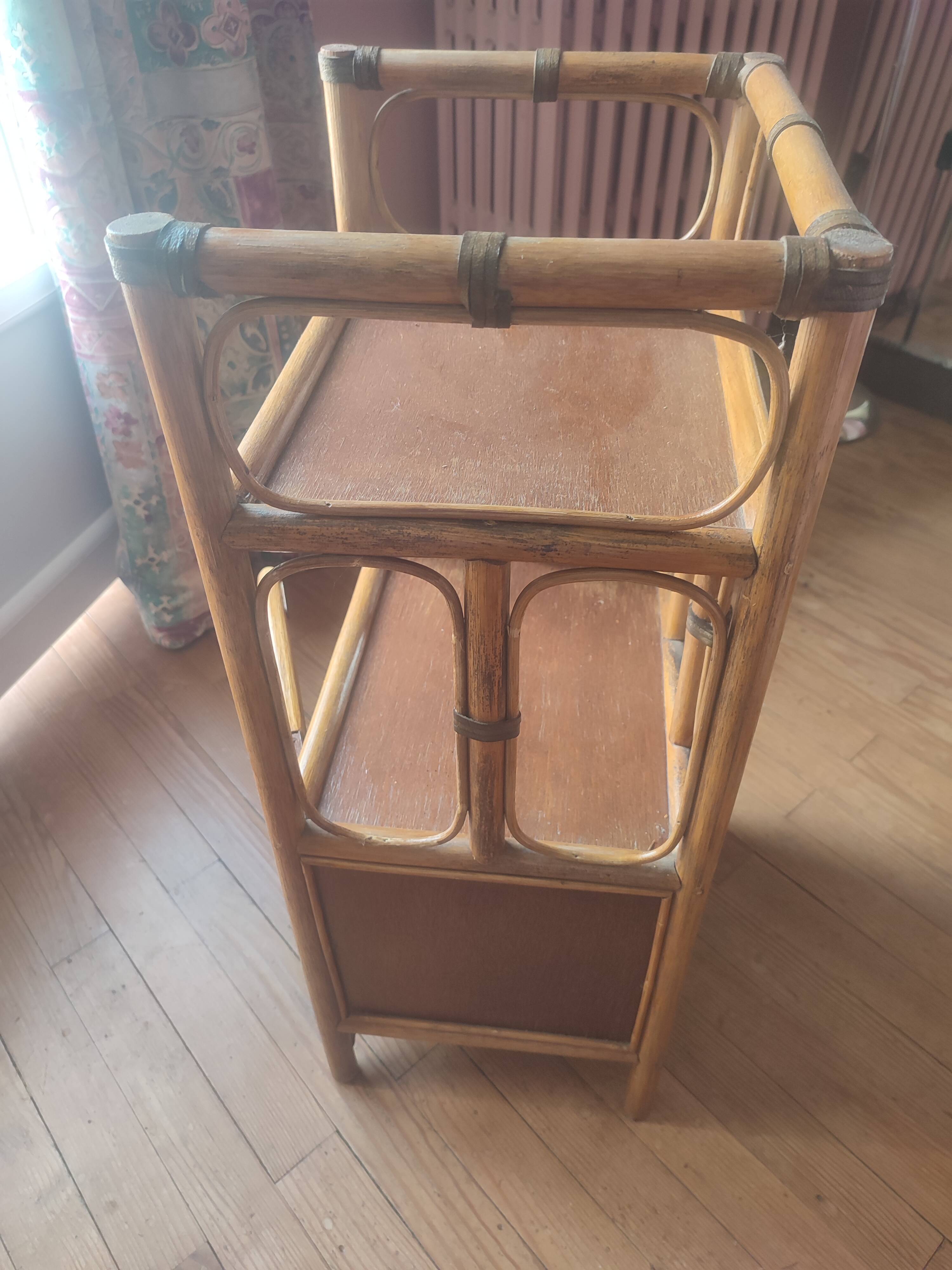 Rattan bedside table or small piece of furniture