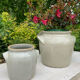 Light grey ceramic jar