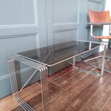 Glass and chrome coffee table 1970