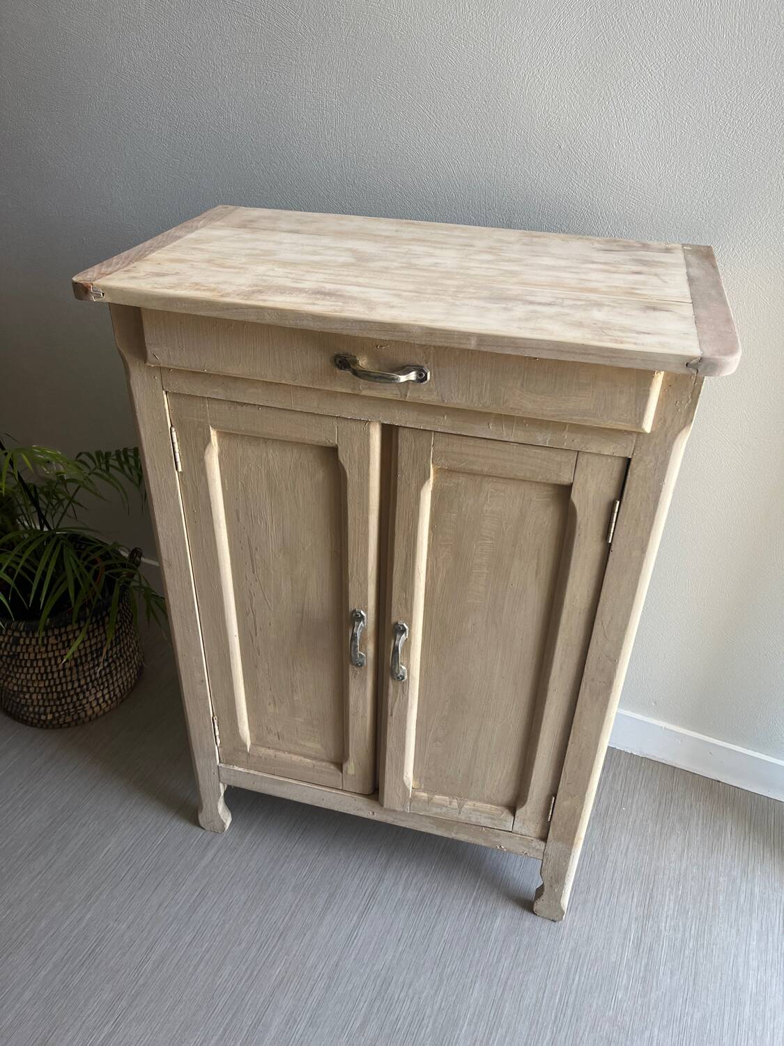 Antique Parisian buffet/jam cupboard in patinated wood