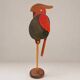 Sculptural wooden piggy bank – Modernist bird – Handmade work from the years