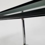 Vintage chrome and smoked glass console