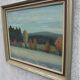Huile sur toile, E. Hanson, Suède, années 1960