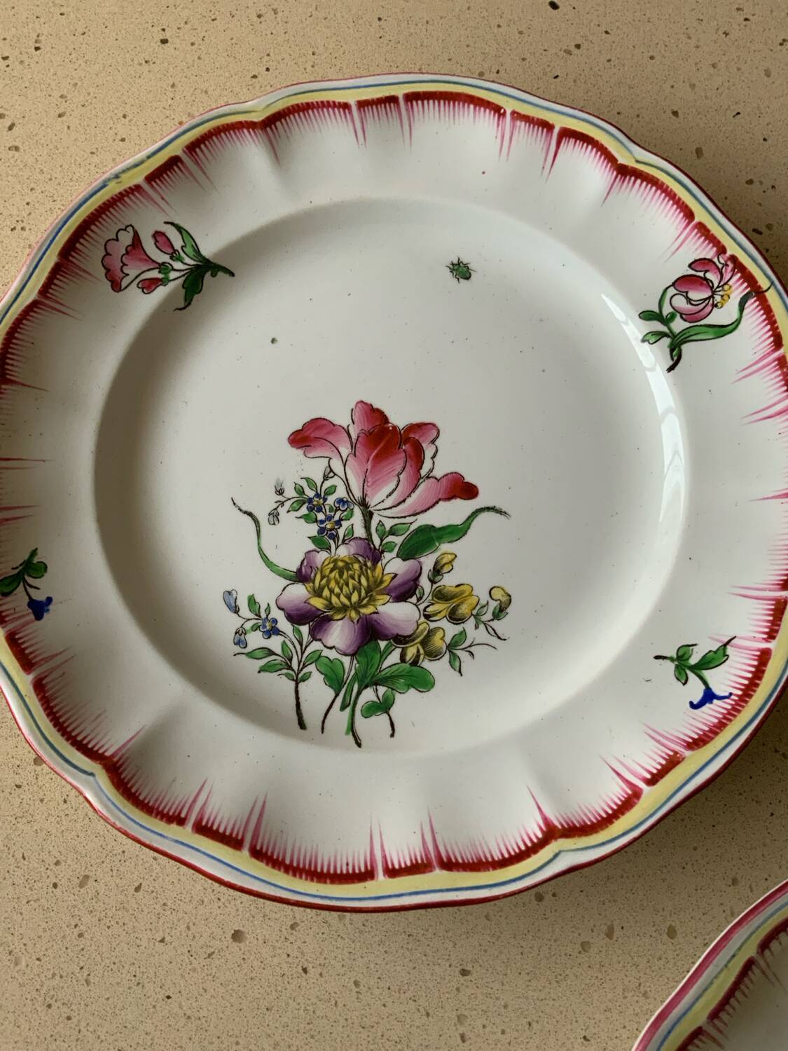 Set of 4 Lunéville plates