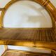 Vintage bamboo rattan shelf bookcase