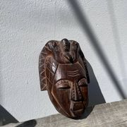 Minimalist wooden bird mask