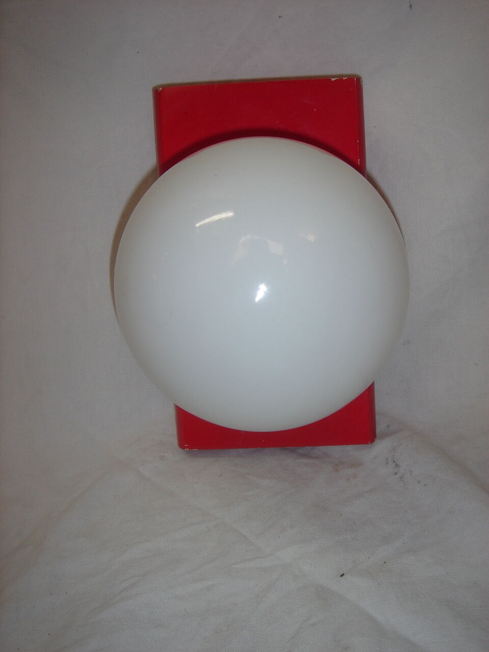 Wall lamp white opaline ball 1980