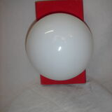 Wall lamp white opaline ball 1980