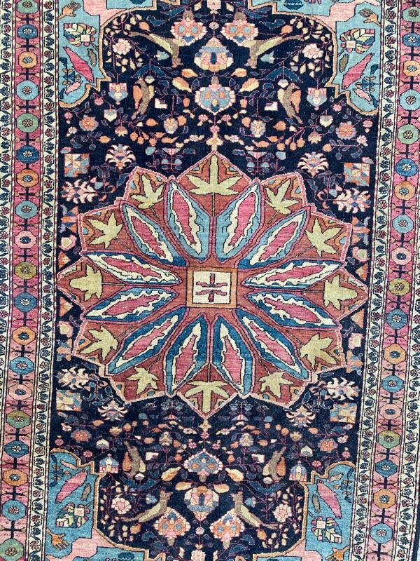 Ancient Persian carpet yazd 126x196 cm
