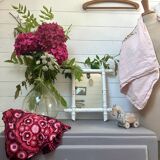 Ancien miroir en bois forme bambou