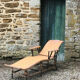 Old rattan lounger.