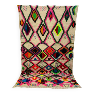 Handmade Moroccan Berber carpet 253 x 146 CM