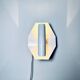 Geometric Sculptural Wall Lamp In White By Dijkstra Lampen, The Netherlands, 1980S