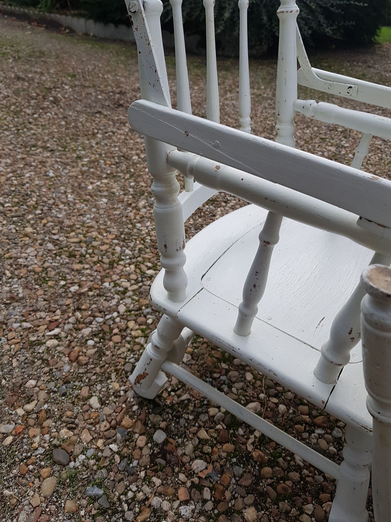Old white baby high chair
