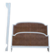 Double headboard – Louis XVI style – Lacquered wood & Rattan caning