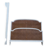 Double headboard – Louis XVI style – Lacquered wood & Rattan caning