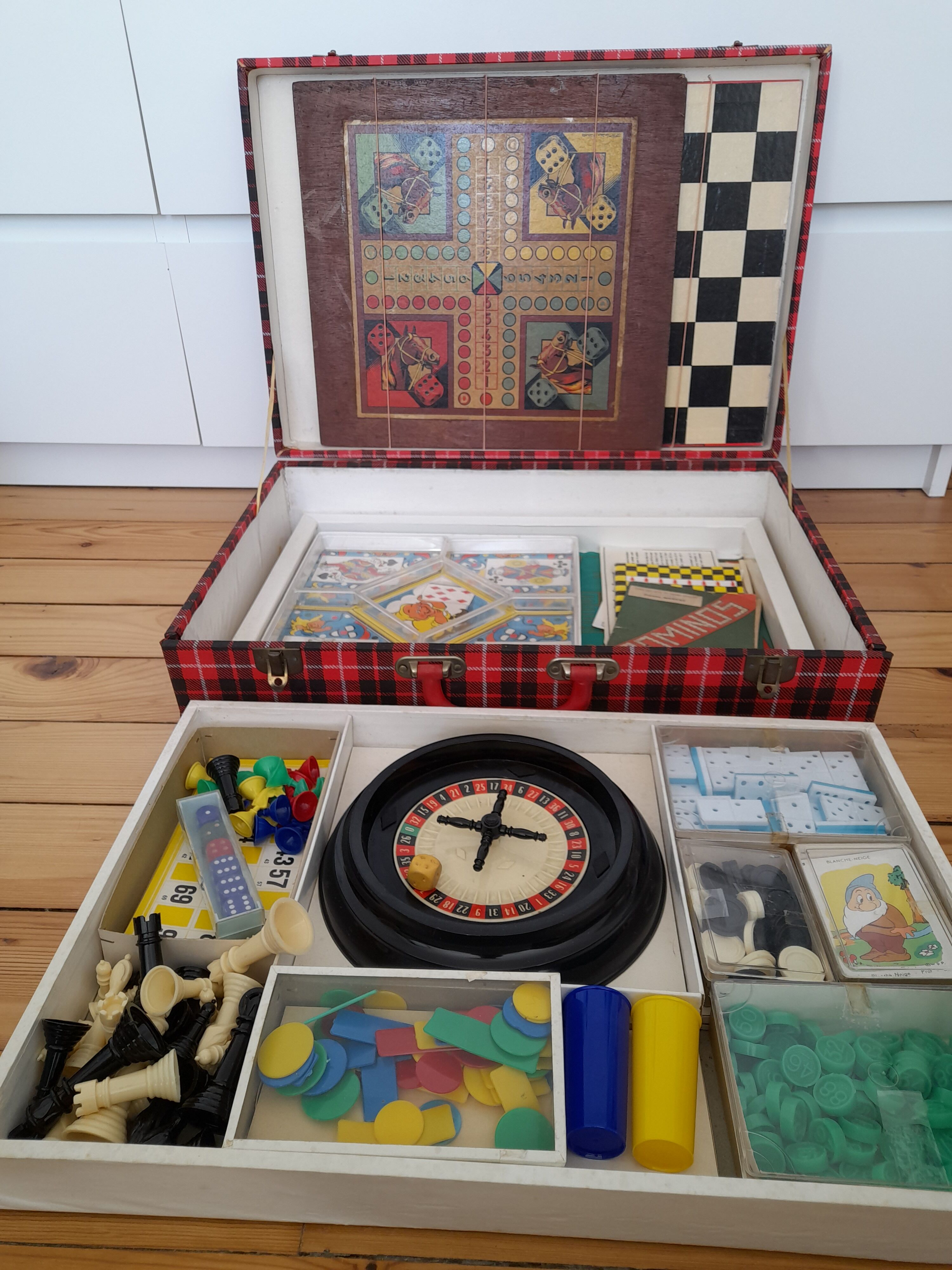 Board game briefcase, 60s