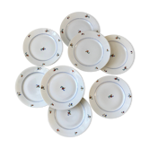 Set of 8 dessert plates Made in France registered model "Czech" years 50-60
