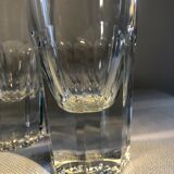 4 vintage cut glass aperitif glasses