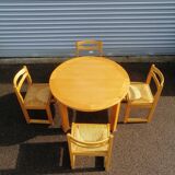 Table et 6 chaises en orme massif