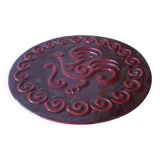 Ceramique annees 50's decor d'oiseau