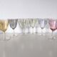 set of 6 glasses for cooked wine, multicolored pearly Arlequin digestif