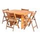 Table vintage de Silvio Coppola / Fratelli Montina + chaises. Italie, 1970s