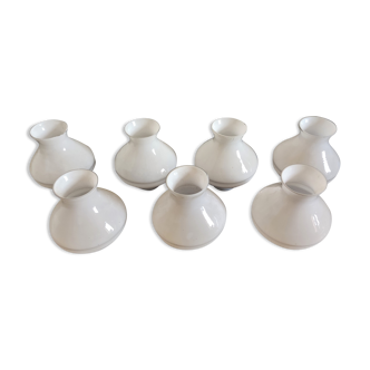 Set of 7 tulip globes opaline lampshade