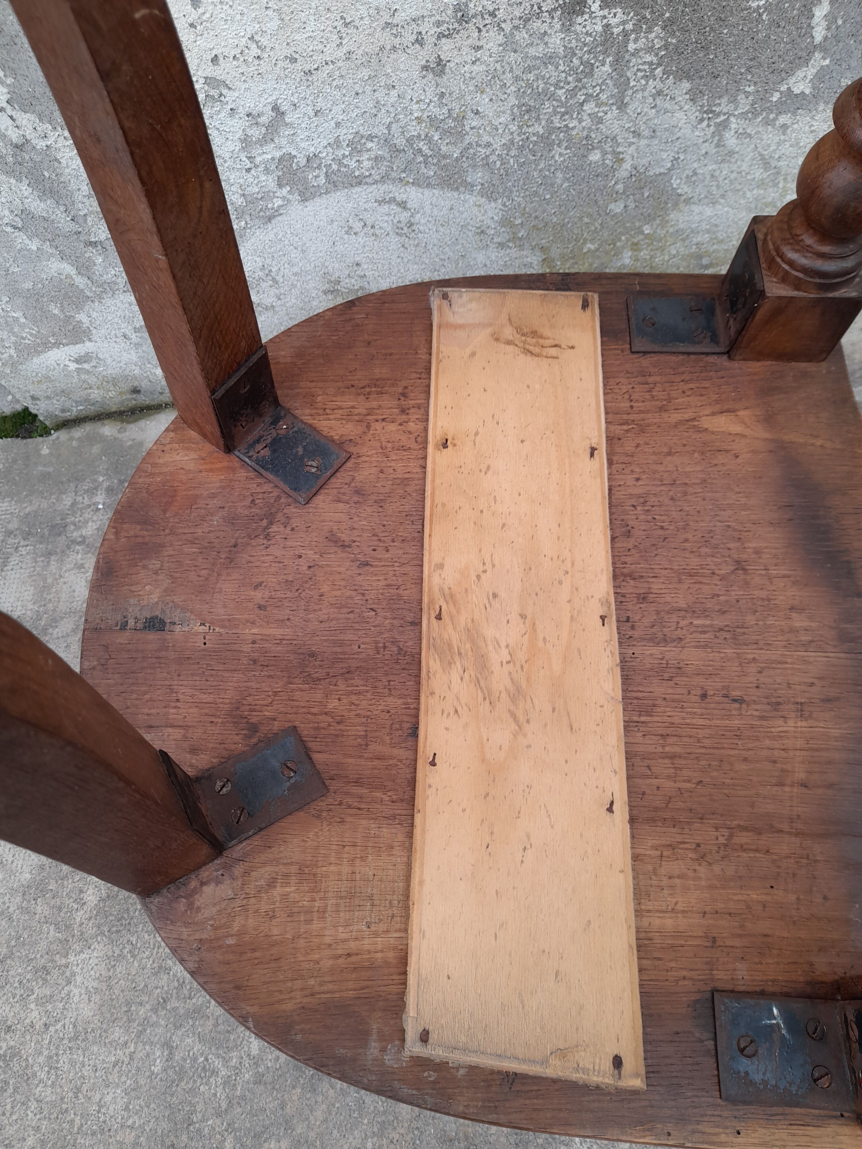 Louis Philippe oak desk chair 1900