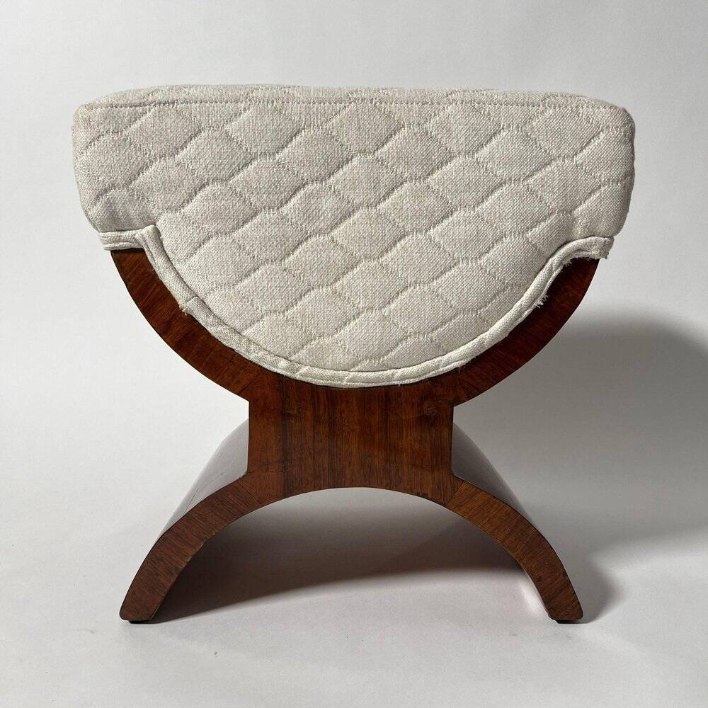 Art Deco Stool in Rosewood Veneer, France, 1930s