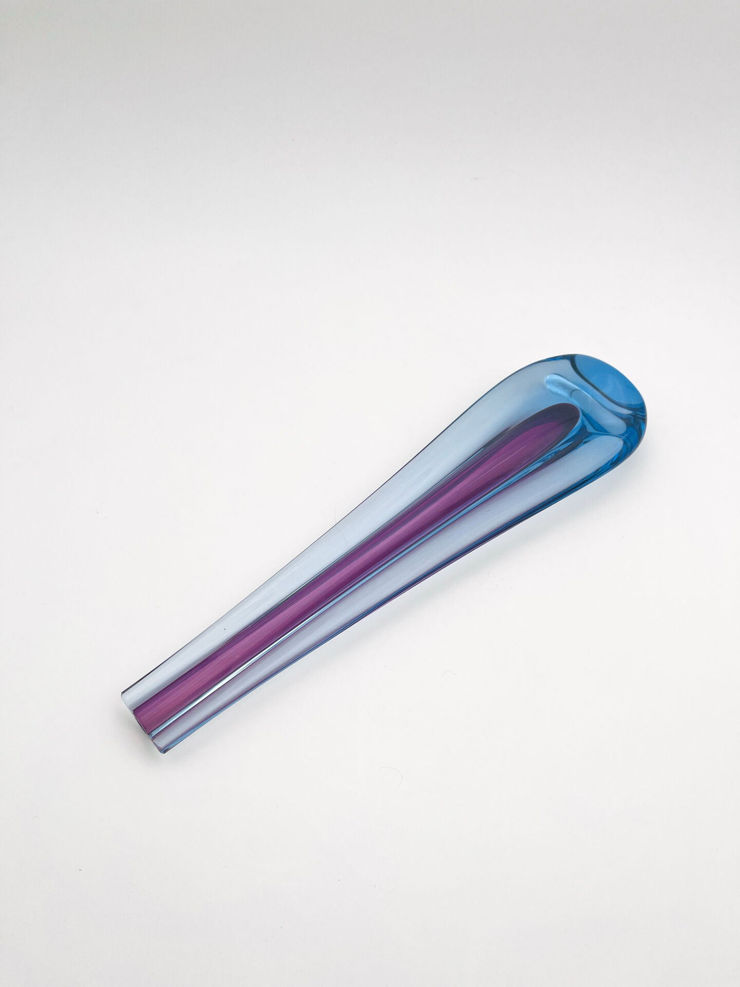 Soliflore Murano Flavio Poli Sommerso Blue Violet 30cm 479g